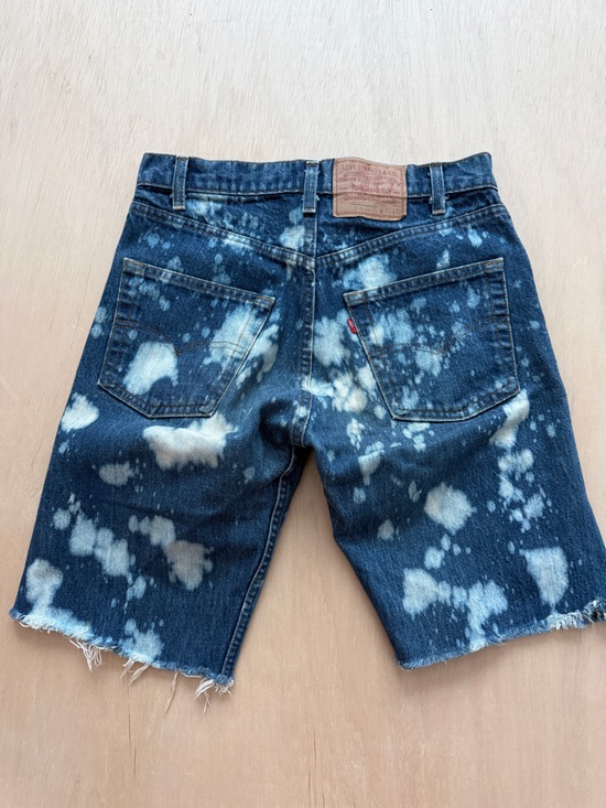 Levi's Pants - Levi's vintage 1980s Blue Jean cut off Bermuda High-Rise Shorts hand bleached